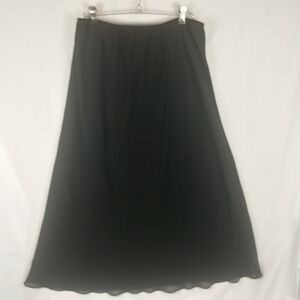 Dressbarn Layered Maxi Skirt Women 16 Fully Lined Elastic Waist Goth Whimsy